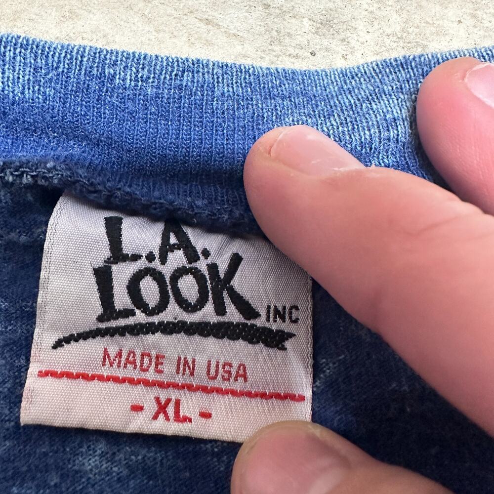 Vintage L.A.‎ Look Laguna Beach Mens T-Shirt Sz XL Dark Blue Cotton Casual Wear - Picture 7 of 7